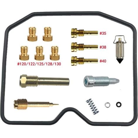 Kit de réparation de carburateur pour Bayou KLF300 (1988-2004), 300 cm³, à flotteur Carburateur CVK32 CVK34 pour Bayou KLF300-C KLF300-B 300 4x4 (1993-1999) : pièces détachées pour la révision des mo (1/4)