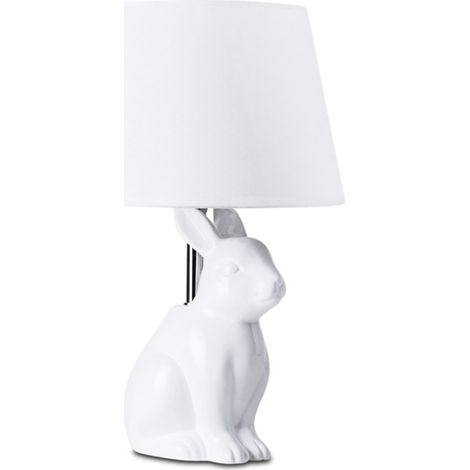 KONSIMO LEPUS Tischlampe mit Kaninchenmotiv, Weiß (1/3)