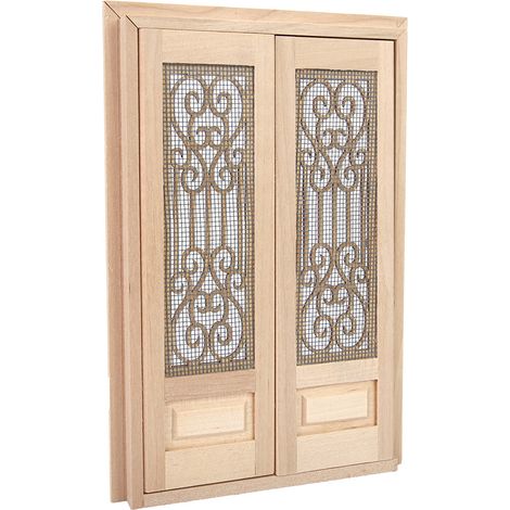 Lot de 12 miniatures porte creuse en bois pour maison de poupée, jouet amusant enfant, décoration bricolage