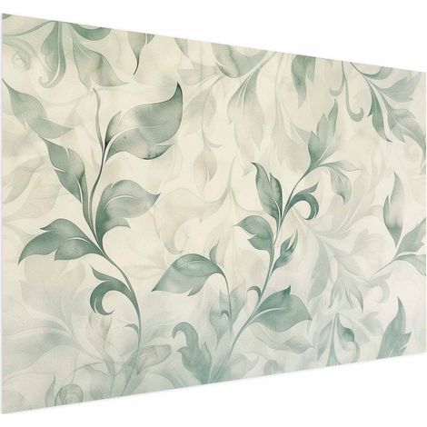 Poster – Aquarellblätter in Grün und Beige (1/4)