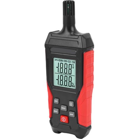 Hygromètre Électronique Numérique avec Affichage Rétroéclairé et Fonction Hold pour Mesure Précise de la Température et de l’Humidité (1/4)