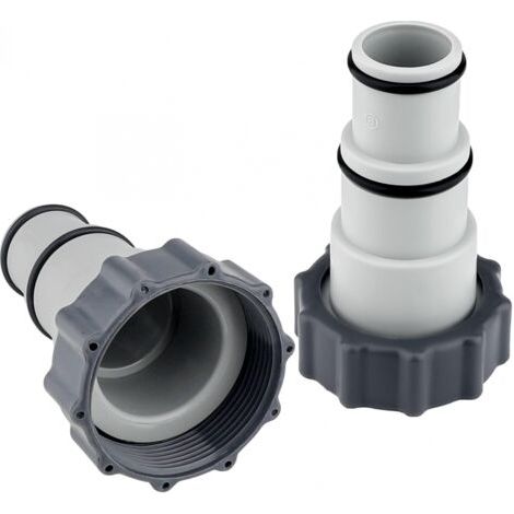 QORVA-Adaptateur de tuyau de piscine en 2 pièces, adaptateur de tuyau de piscine avec joint pour connecteur fileté de pompe de piscine