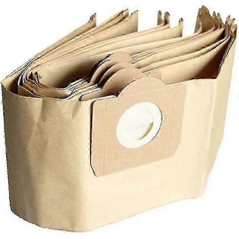 Lot de cinq sacs droits pour aspirateur Karcher WD3 Premium, WD3200, WD3500P, A2204, A2534 et SE4001 (1/5)