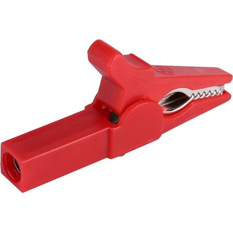 Pince crocodile de test de câble de batterie de véhicule entièrement isolée de 55 mm (rouge) (1/5)
