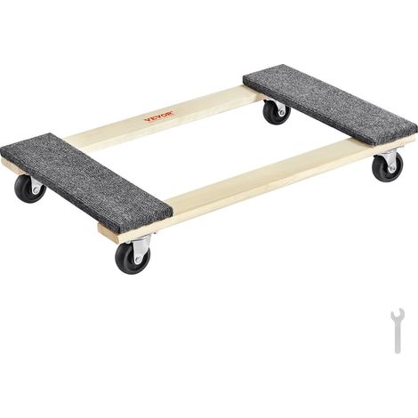 Chariot de Déménagement Capacité de Charge 454 kg Déplace Meubles en Bois Dur 762x457,2x130 mm avec 4 Roulettes Pivotantes en PP Robustes Déménageur de Manutention Portable pour Meubles Lourds (1/5)