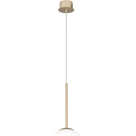 Lampada a sospensione JEWEL in metallo e vetro soffiato D17 cm 1 Luce Oro (1/2)