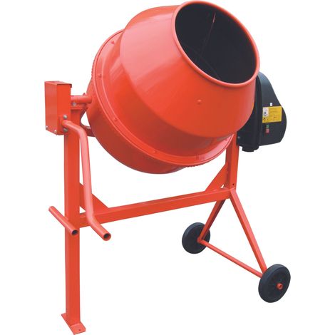 Betonmischer 180 l mit Gusseisenkranz und Handkurbel