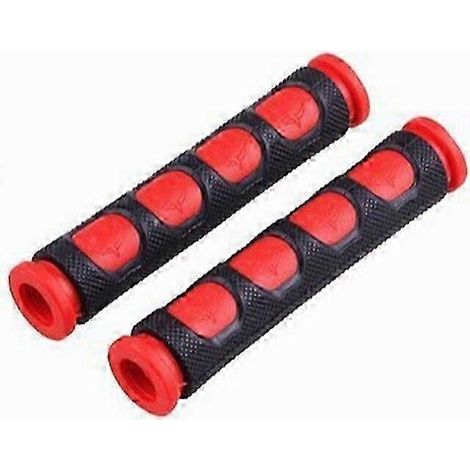 paire de couvre-poignées de frein à main de moto, antidérapants et résistants à l'usure, accessoires de modification de poignée de frein à main électrique pour guidon (rouge) (1/5)