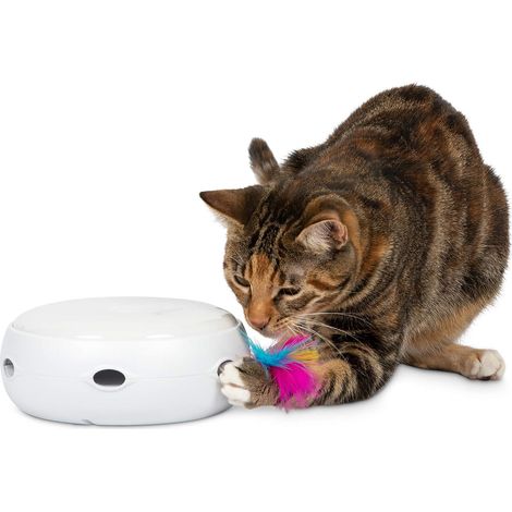 Giocattolo elettronico interattivo per gatti con molla rotante. Molle di ricambio disponibili. Ventilatore con luce, dispositivo di illuminazione a LED per la casa. (1/4)