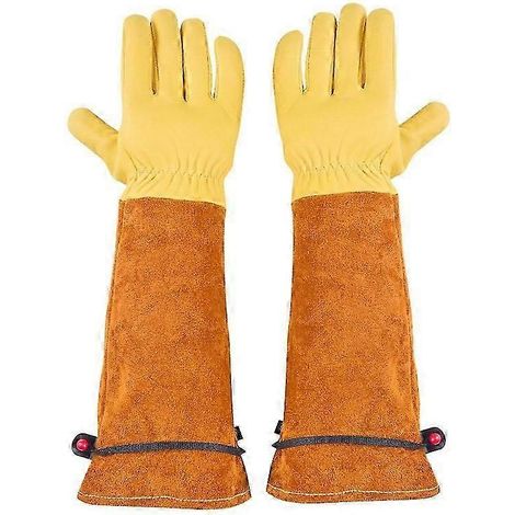 Filiyano-Gants de jardinage longs en cuir résistant aux épines pour hommes et femmes, gants de taille de rosiers durables