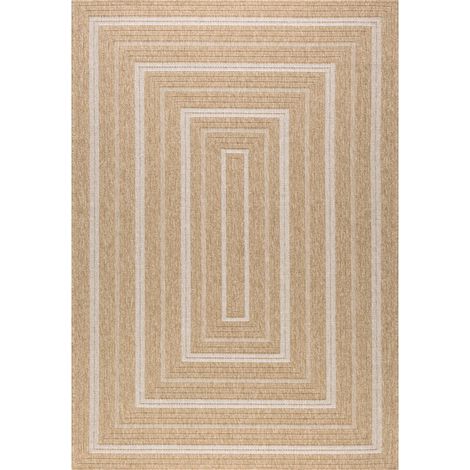Tapis tissé extérieur intérieur Nature Jute - 50 x 50 cm