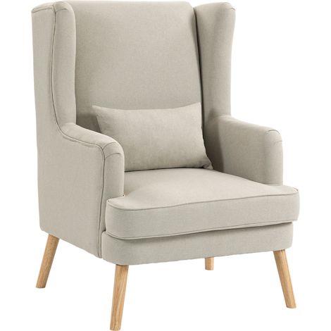 Fauteuil D'appoint Tissu Beige (1/5)