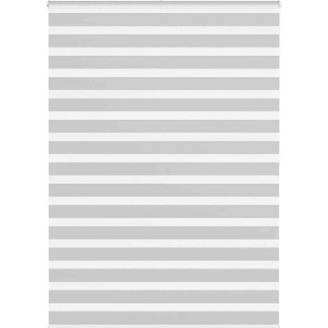 Doppelrollo Hellgrau 160x200 cm Stoffbreite 155,9 cm Polyester