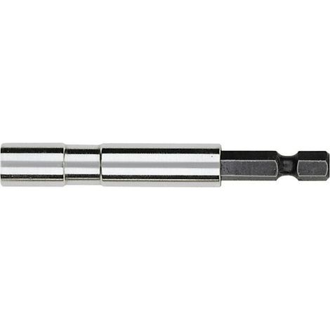 Porte-embout magnétique WITTE avec ressort de retenue 1/4" x 75 mm, idéal pour les travaux de précision.