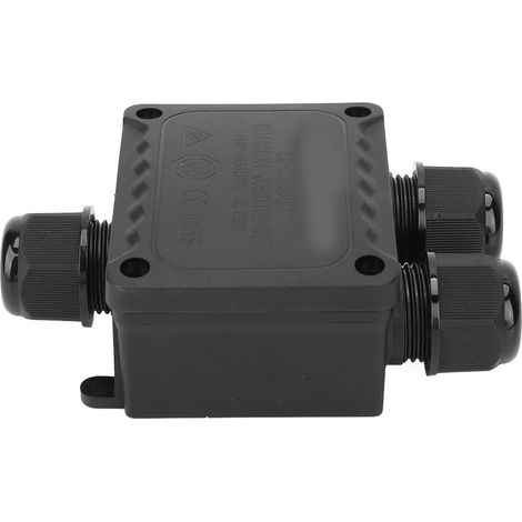 Boîte de jonction extérieure étanche IP68, type Y, 3 voies, avec trous de vis, pour usage domestique extérieur. (1/5)