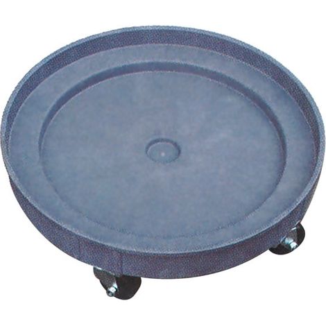 Chariot plastique pour fût Stockman SD3-5S capacité 410kg 60-90-120-220L avec 5 roulettes pivotantes (1/2)