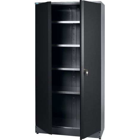 Kupper – Armoire d'atelier haute 70289 – 204 x 53 x 91 cm – 4 étagères réglables 75 kg – Tôle d'acier thermolaquée bicolore (1/2)