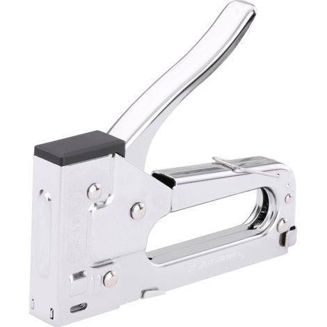Stanley – Agrafeuse-cloueuse manuelle TR45 – Longueur agrafes 6 à 14 mm – Poignée ergonomique – Chargement rapide – Pour bois dur et teck
