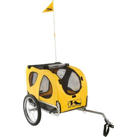 m-wave Stalwart remorque pliable jaune pour chien 30 kg (1/3)