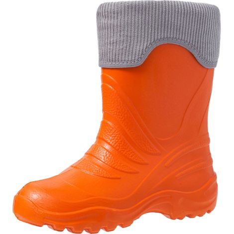 Ladeheid Bottes de Pluie Thermiques en EVA Mixte Enfant Fille Garçon LA-861-2017 (Orange151c/Gris, 28/29 EU)