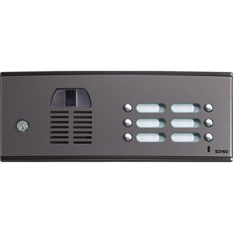 VIMAR - Panneau audio/vidéo 25V6/35 à 6 boutons, gris sable
