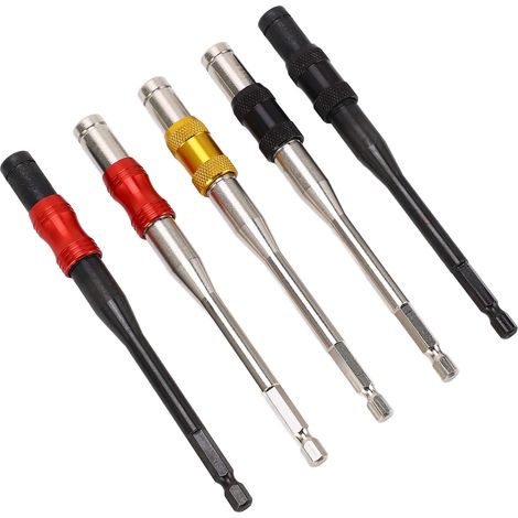 1/4"-Magnetbithalter mit Sechskantschaft, 145-mm-Bohrverlängerung, selbstsichernder Schnellspannmechanismus, Magnetfutter für präzises Schrauben (1/5)