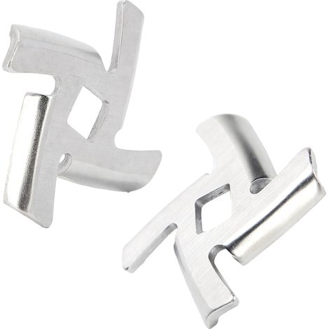 2 Pièces Lame pour Broyeur à Viande en Acier Inoxydable 304, Disque de Broyage pour Broyeur Type 5/B (Lame Croisée à Trou Carré 8MM)