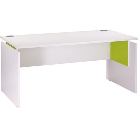 Bureau réglable en hauteur blanc et vert anis Hublo (1/4)