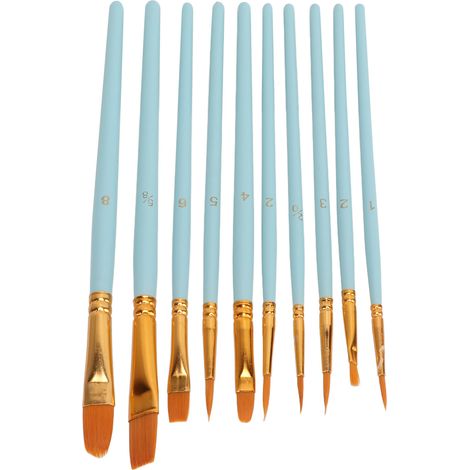 Pinceau Artistique de Précision pour Débutants - Manche Ergonomique, Nettoyage Rapide - Bleu Clair (1/5)