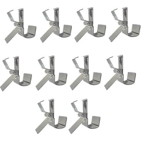 Pinces à tapis robustes - Lot de 10, pinces de fixation pour tapis, crochets pour couvertures, pinces antirouille pour suspendre de grands tapis et présentoirs (1/5)