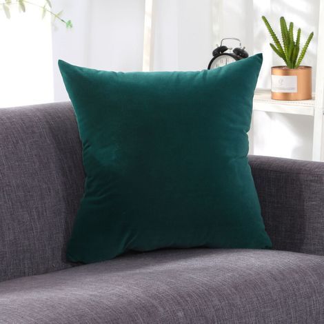 Taie d'oreiller en velours Cterwk, housse de coussin carrée décorative extra douce, idéale pour les canapés, les chambres et les sièges de voiture, 40 x 40 cm (1/5)
