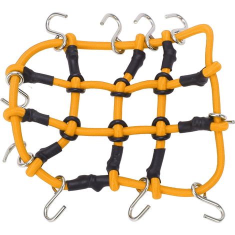 Filet élastique pour bagages RC avec crochets pour voiture télécommandée Xiaomi Jimny, filet de toit jaune.