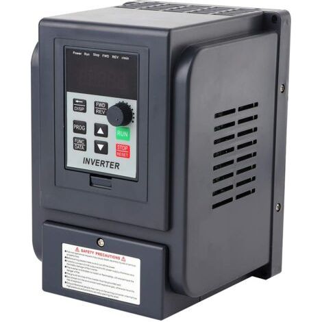 Pair - Onduleur VFD 2,2 kW monophasé 220VAC – Sortie triphasée 380VAC – Contrôle de vitesse et sens de rotation – Résistant aux interférences (1/5)