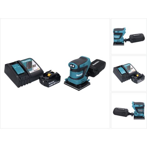 Makita DBO 480 RG1 Akku Schwingschleifer 18 V 112 x 102 mm + 1x Akku 6,0 Ah + Ladegerät