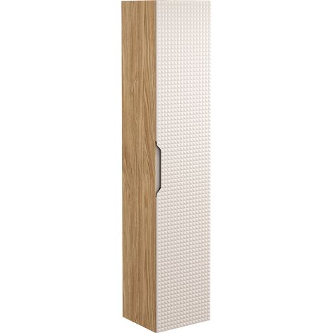 Colonna del bagno 1 anta Mallory beige e marrone