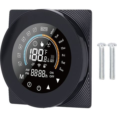 WLAN-Thermostat, kapazitiver Touchscreen, Sprachfernbedienung, programmierbar für 7 Tage und 24 Stunden für das Zuhause (1/5)