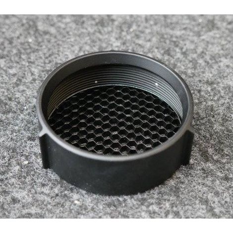 Collerette nid d'abeille noire Ø 55x20mm à visser (à l'unité) pour projecteur Rafale 14W noir TRAJECTOIRE