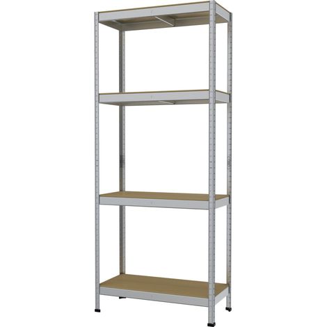 Schwerlastregal 180 x 75 x 35 cm 4 Holzböden 700 kg Regalsysteme (1/3)