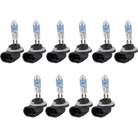 10Pcs 881 100W 12V Ampoule de Brouillard Halogène Super Blanc pour Voiture Automatique (1/2)