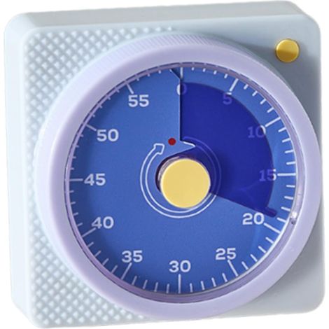 Minuteur magnétique – Compte à rebours magnétique silencieux de 60 minutes – Minuteur visuel de cuisine, pour douche, école, maison, réfrigérateur, entraînement, enseignant, brossage