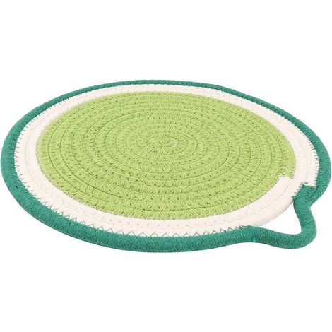 Dessous de verre/tapis isolants thermiques en corde de coton pour table de cuisine ( ) (1/5)
