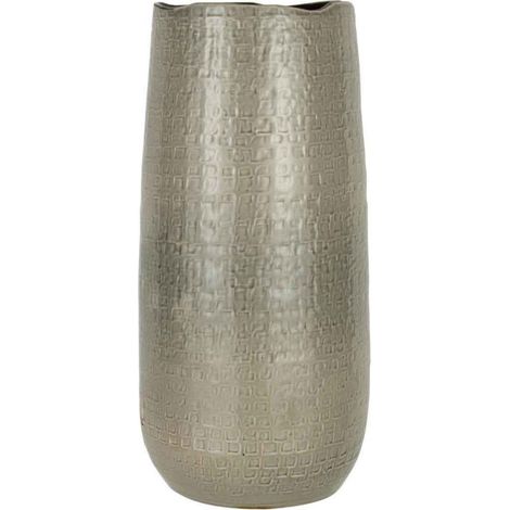 Vase en Céramique Design "Yuella" 50cm Gris Clair