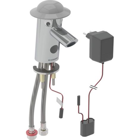 Robinetterie lavabo Geberit Bambini avec mitigeur alimentation secteur chromé - GEBERIT 116.209.21.5 (1/2)