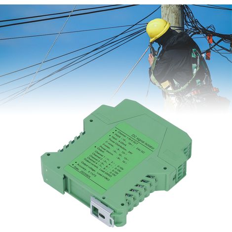 24V DC Signalisolator für Strom- und Spannungstransmitter, SPS-Erkennung, ein Eingang und vier Ausgänge, 0-10V. (1/5)