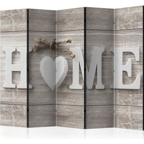Paravent 5 Volets "Home & Heart" 172x225cm (1/2)