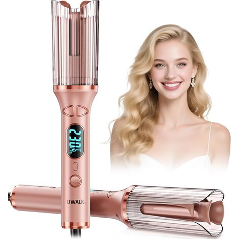 Automatic Hair Curler: 25 mm Automatic Curling Iron with 14 Temperature Levels and 5 Timers – Beach Waves Long Hair Curling Iron with LED Display, Anti-Burning Protection (1/5)
