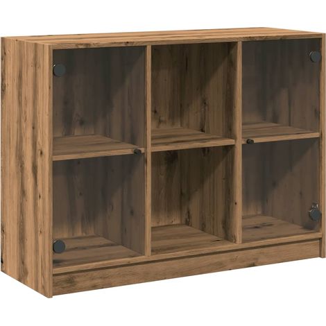 Aparador buffet cómoda armario unidad de almacenamiento organizador cocina salón hecho a mano 102 x 37 x 75,5 cm madera contrachapada marrón 020030808 (1/5)