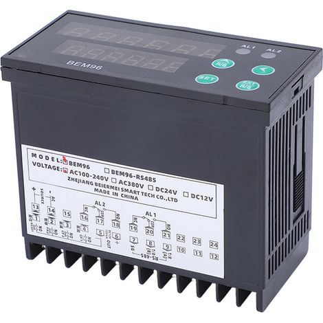 Compteur horloge numérique 6 chiffres multifonction décompte temporisation usine tuyauterie industrielle 100-240V CA (1/5)