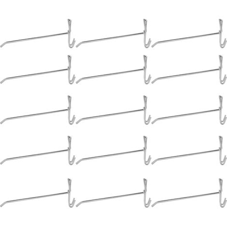30 crochets en fer pour étagère à grille, crochet de présentation pour bijoux, 3.5mm d'épaisseur, 20cm de longueur, lot de 30 pièces (1/5)