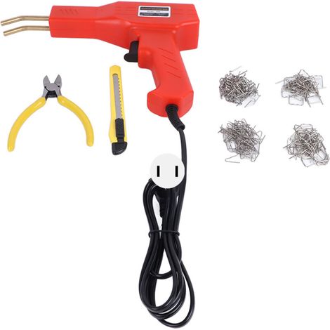 Kit de Soudure Plastique Rapide Chauffage, Agrafeuse Thermique Ergonomique pour Réparation Jouets en Plastique, Prise US 110V (1/5)